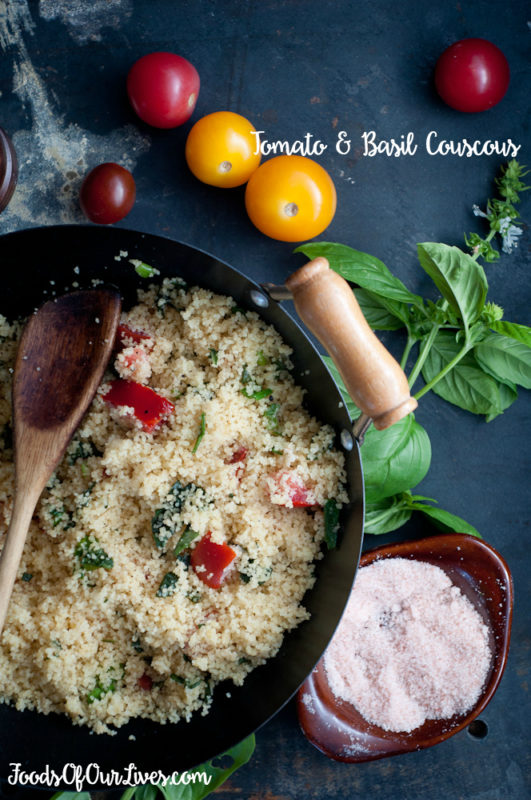 Tomato Basil Couscous | FoodsOfOurLives.com