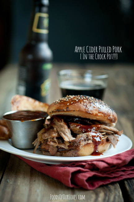 Apple Cider Pulled Pork | FoodsOfOurLives.com