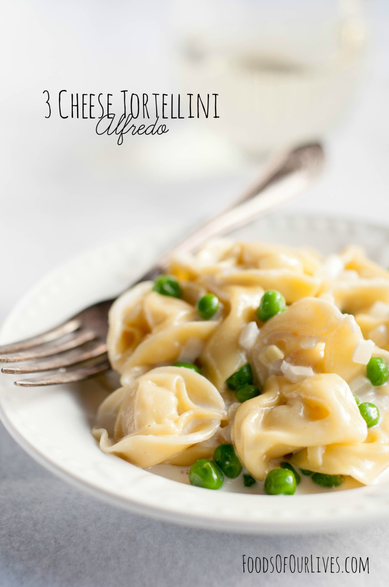 3 Cheese Tortellini with Peas | FoodsOfOurLives.com