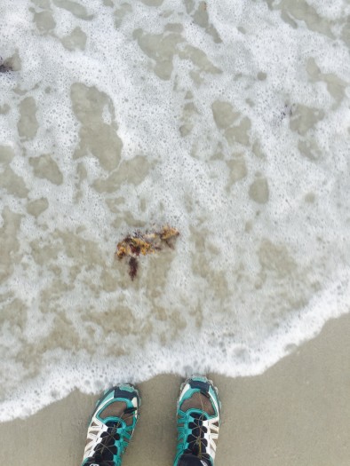 Running on the beach