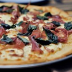 Pizza with Fontina and Prosciutto
