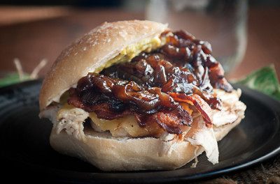 Turkey Sandwich with Balsamic Onion Marmalade | FoodsOfOurLives.com