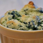 Individual Spinach and Parmesan Souffles