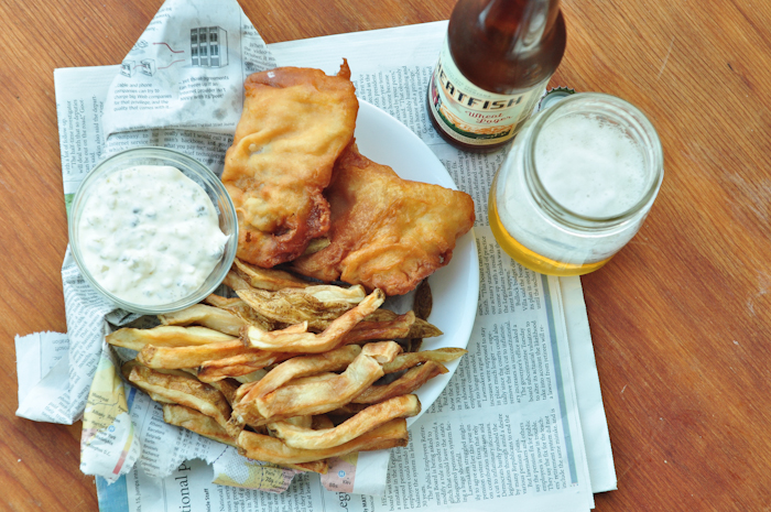 Beer Battered {Pub Style) Fish and Chips