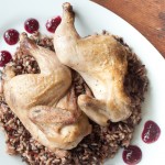 Roasted Game Hens with Cranberry Reduction Sauce