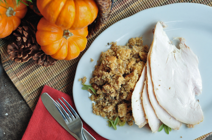 Roasted Turkey with Sage-Cornbread Stuffing