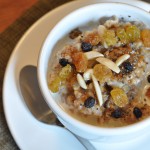 Apple Steel Cut Oats with Golden Raisins, Currants, Almonds and Chia Seeds