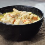 Left-over Turkey Soup with Root Vegetables and Cream