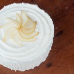 Poached Pear Whipped Cream Cake
