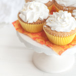 Orange Cupcakes with Lemon Whipped Cream Frosting