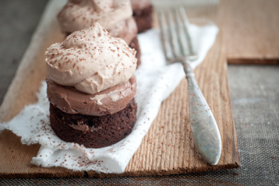Triple Chocolate Mousse Cakes | FoodsOfOurLives.com