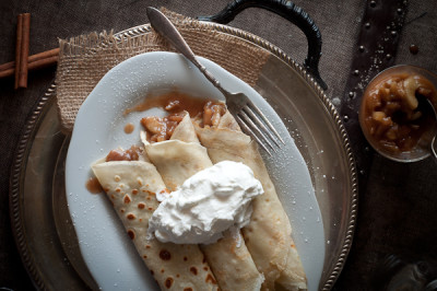 Brandy Apple Pie Crepes | FoodsOfOurLives.com