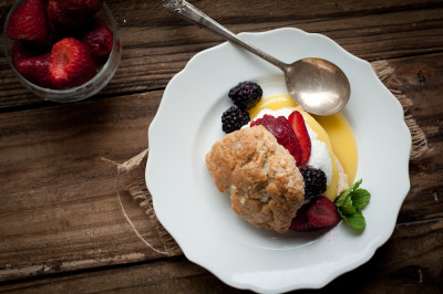 Summer Berry and Lemon Curd Shortcakes | FoodsOfOurLives.com